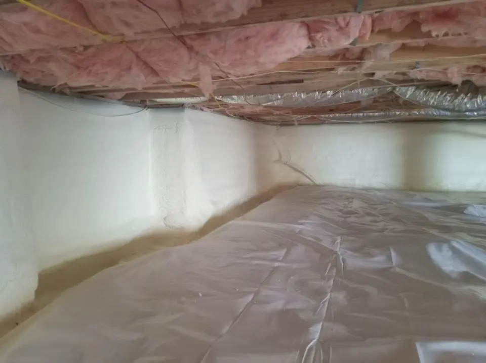 Crawl space encapsulation with closed-cell spray foam for Spray Foam Roofing in Woodway